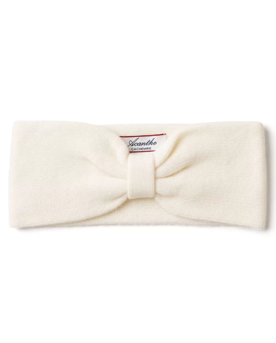 Femme Acanthe Mitaines Bandeaux Bonnets | Bonnets, Bandeaux, Mitaines | Bandeau écru 100% cachemire