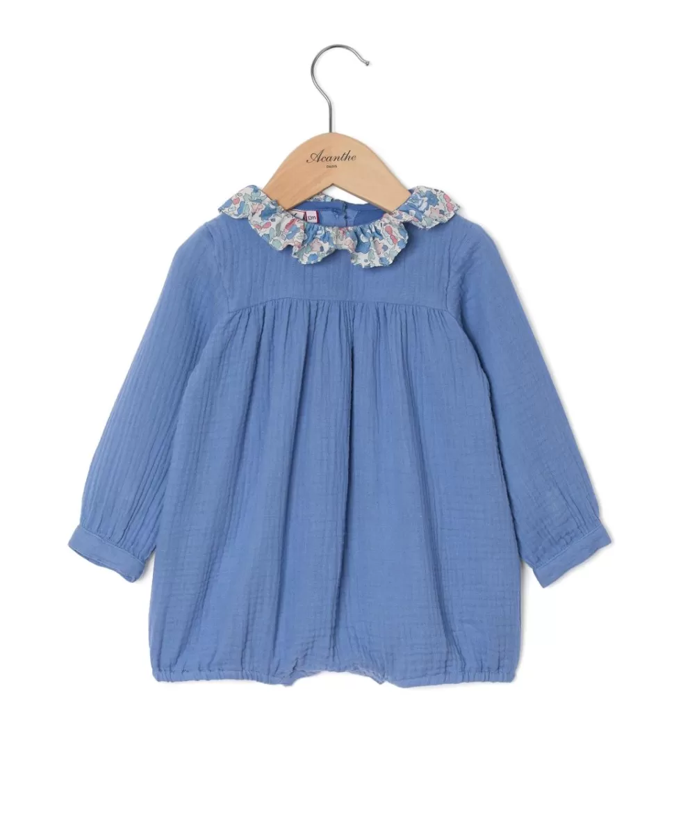 Acanthe Barboteuses, Salopettes & Combinaisons | Barboteuse gaze de coton col en tissu Liberty