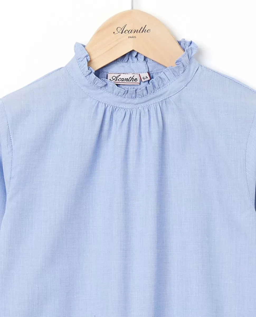 Enfant Acanthe Chemisiers & Blouses | Blouse col volanté ciel