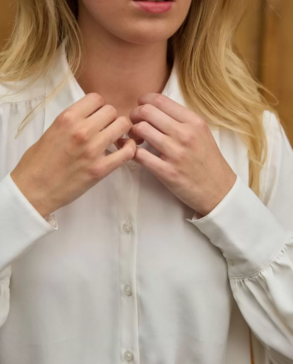 Femme Acanthe Chemisiers | Blouse fluide manches bouffantes écru