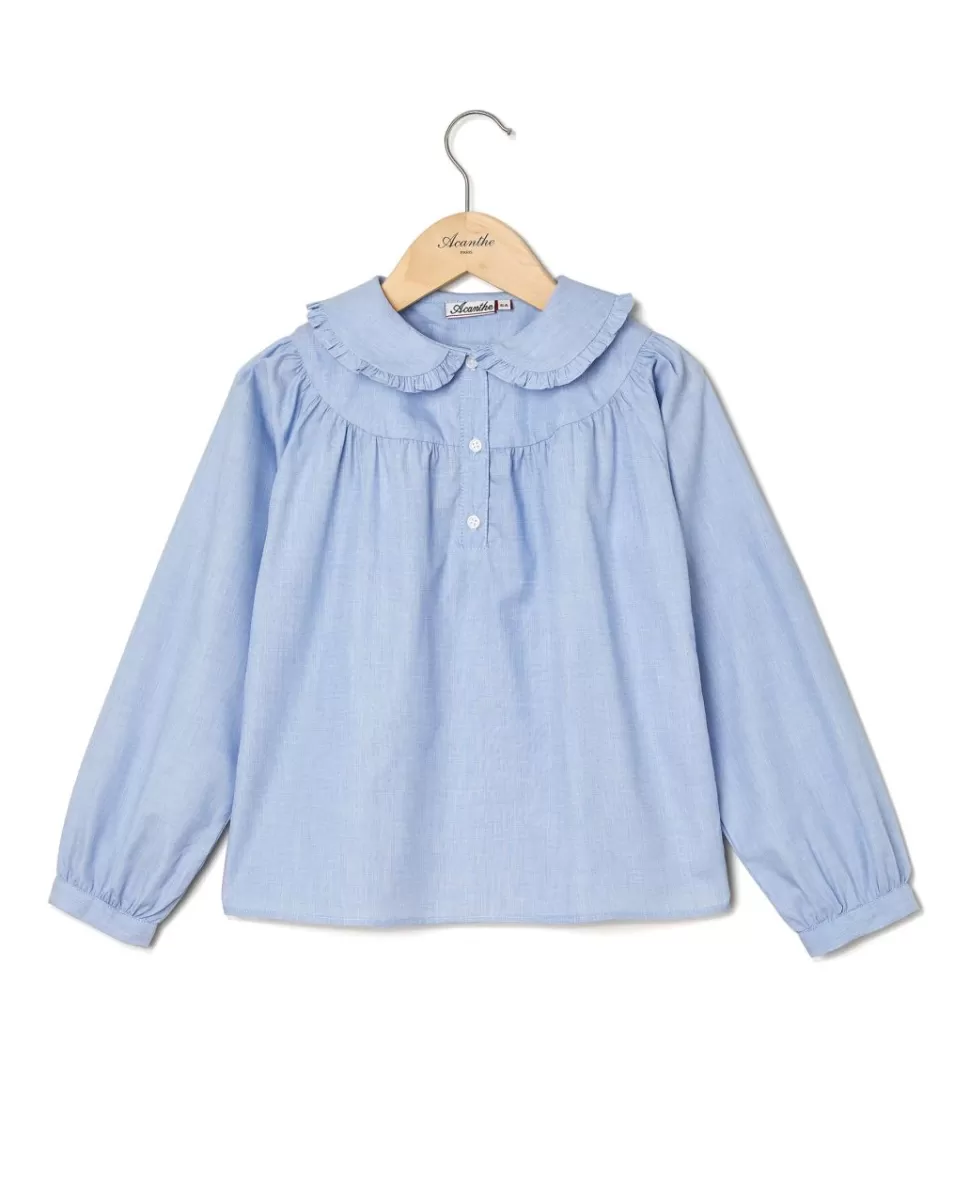 Enfant Acanthe Chemisiers & Blouses | Blouse plastron ciel