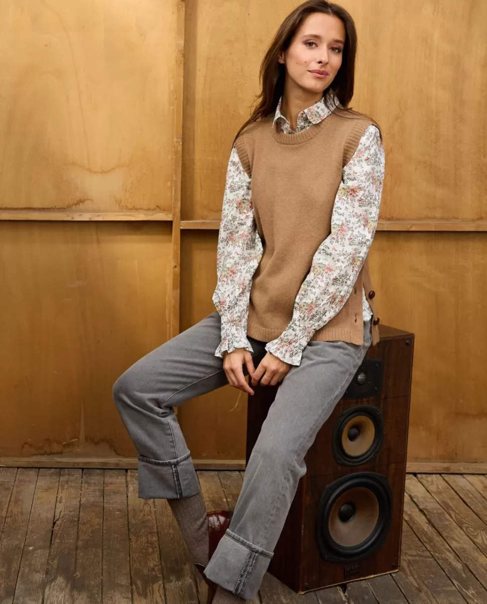 Femme Acanthe Chemisiers | Blouse poignets smockés en tissu Liberty Miniature Wonderland