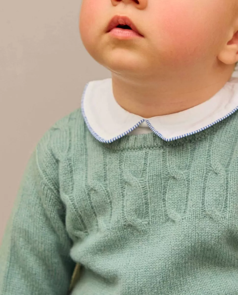 Acanthe Bodys | Body blanc col carré passepoil rayé