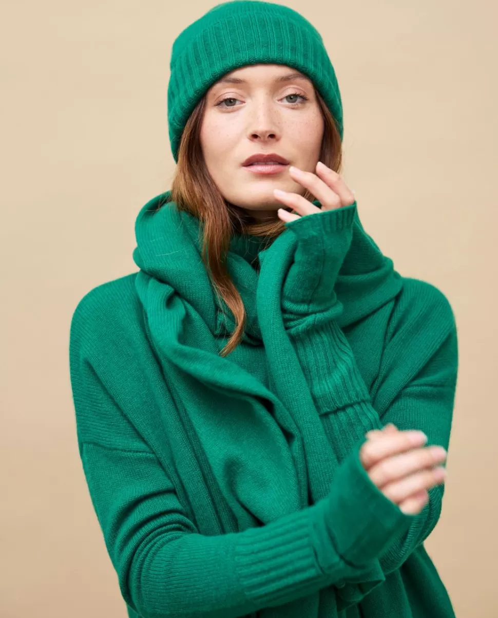 Femme Acanthe Mitaines Bandeaux Bonnets | Bonnets, Bandeaux, Mitaines | Bonnet vert pré 100% cachemire