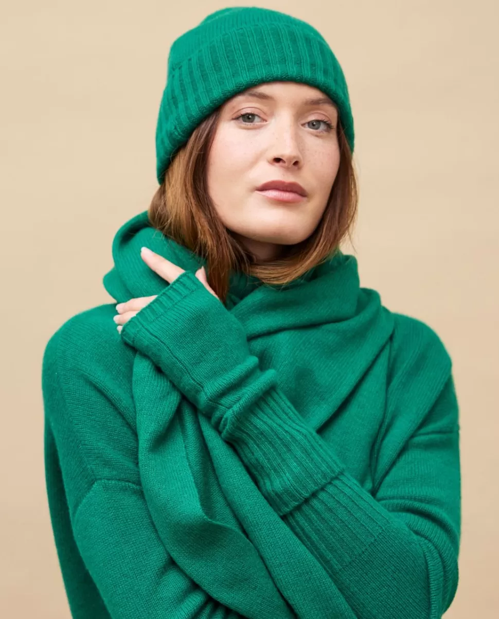 Femme Acanthe Mitaines Bandeaux Bonnets | Bonnets, Bandeaux, Mitaines | Bonnet vert pré 100% cachemire