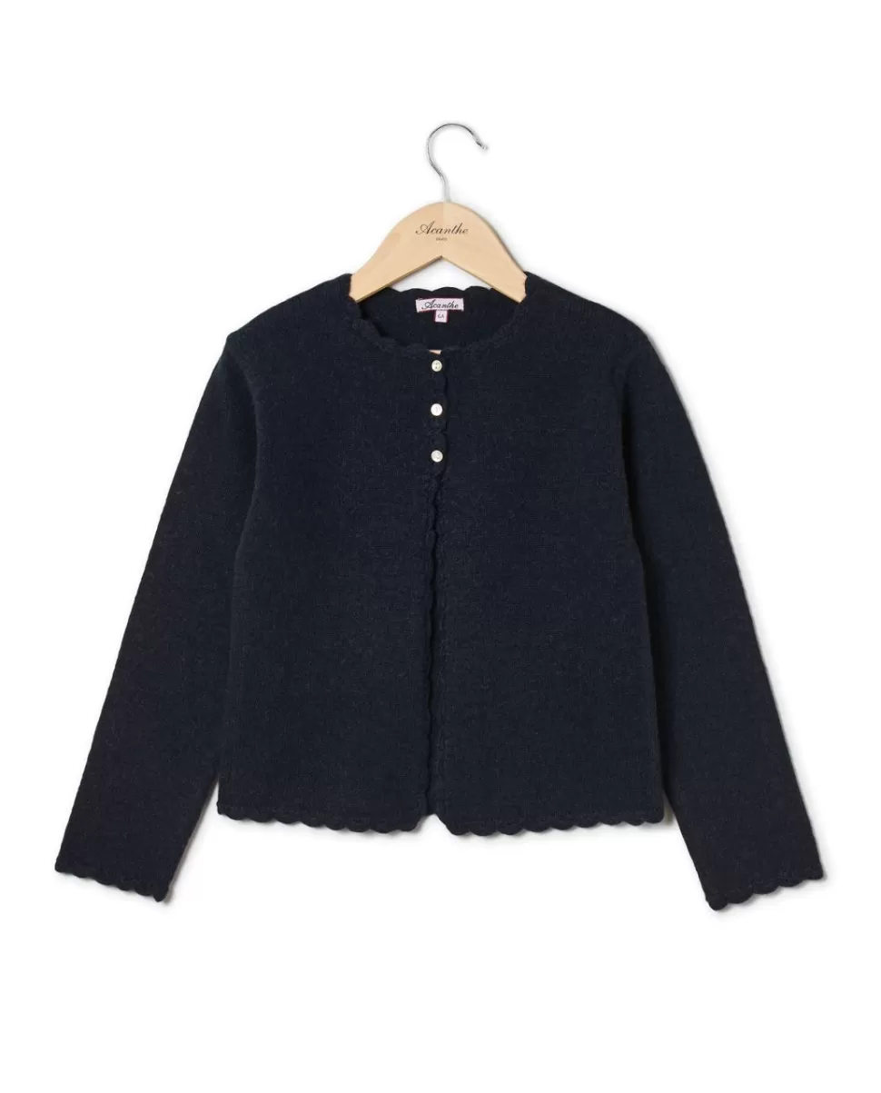Enfant Acanthe Pulls & Cardigans | Cardigan finition crochet 100% lambswool