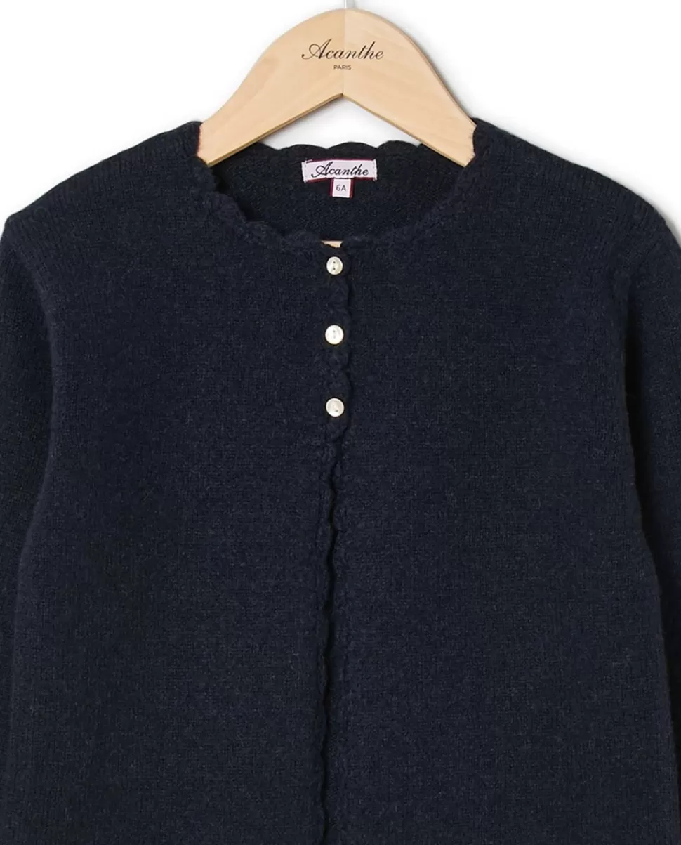 Enfant Acanthe Pulls & Cardigans | Cardigan finition crochet 100% lambswool