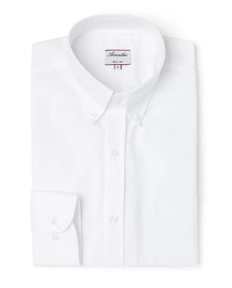 Homme Acanthe Chemises | Chemise regular col boutonné oxford blanc