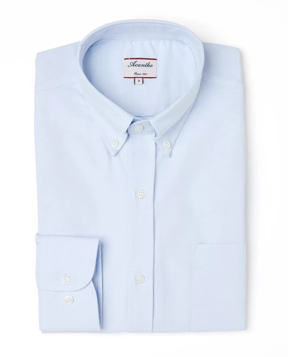 Homme Acanthe Chemises | Chemise regular col boutonné oxford ciel