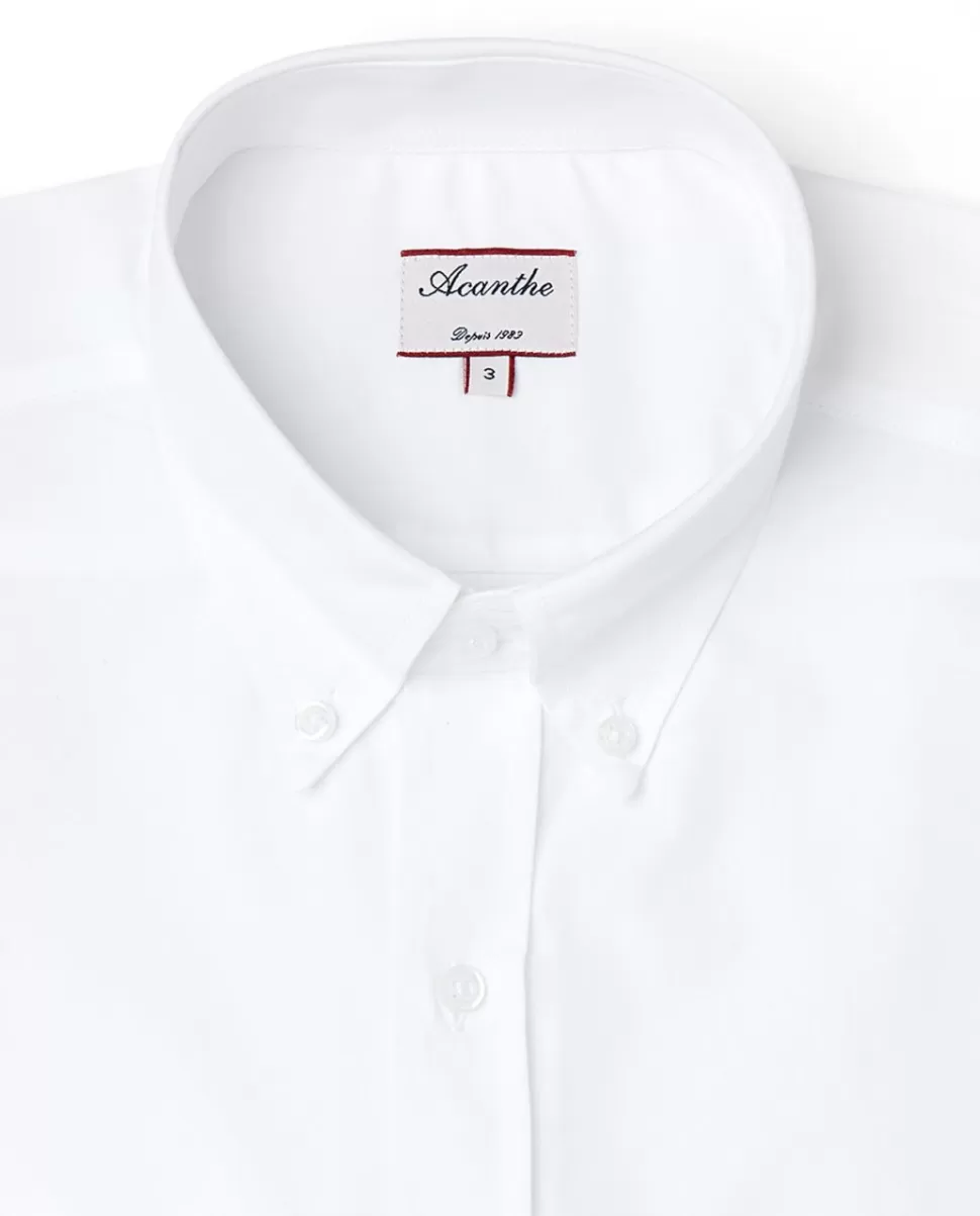 Homme Acanthe Chemises | Chemise regular col boutonné popeline blanche