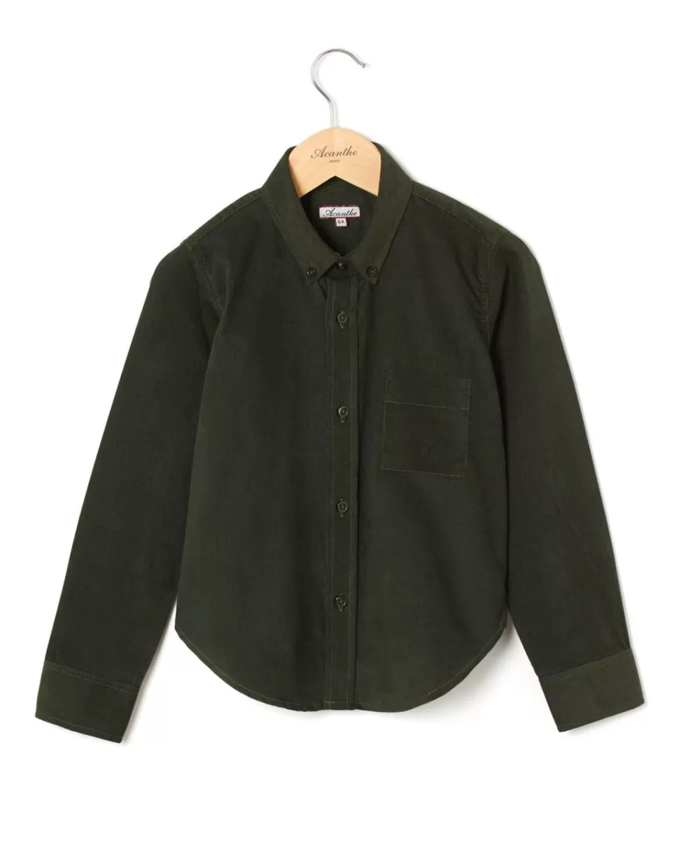 Enfant Acanthe Chemises | Chemise velours manches longues