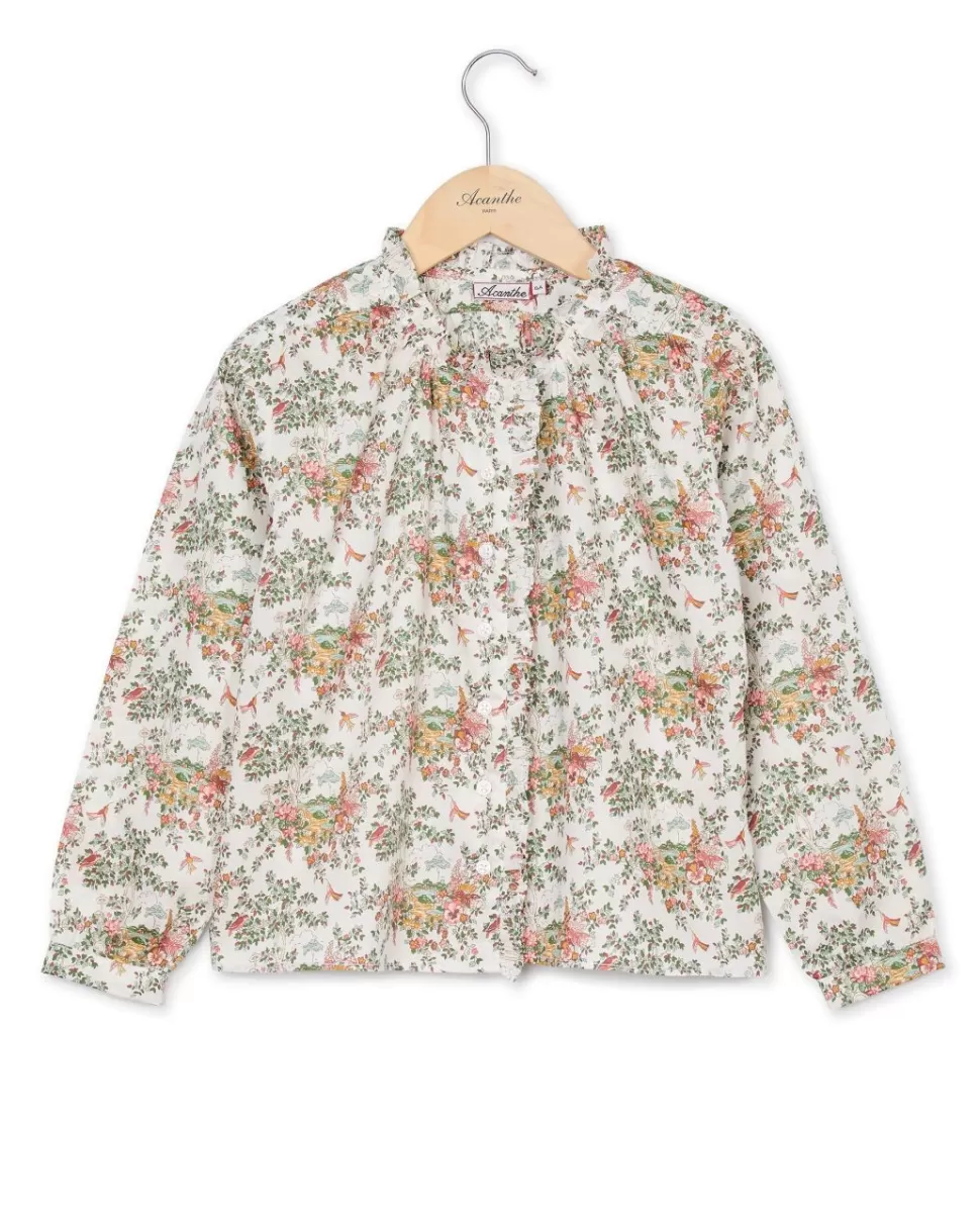 Enfant Acanthe Chemisiers & Blouses | Chemisier encolure ronde en tissu Liberty Miniature Wonderland