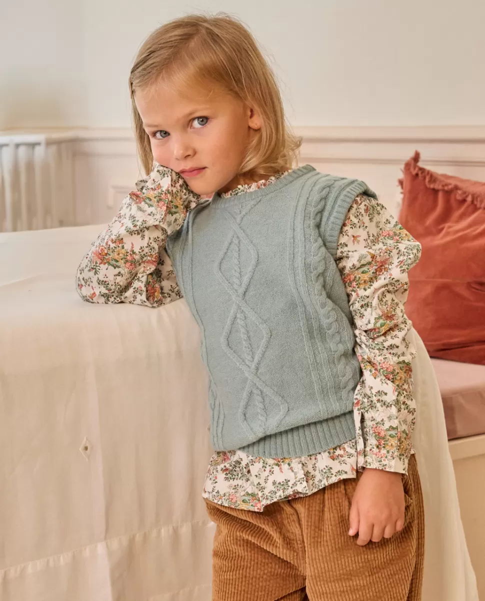 Enfant Acanthe Chemisiers & Blouses | Chemisier encolure ronde en tissu Liberty Miniature Wonderland