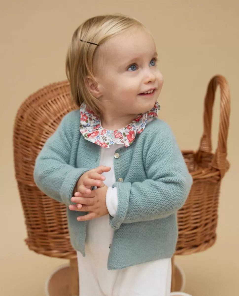 Acanthe Pyjamas | Dors bien blanc col volanté en tissu Liberty Felicite