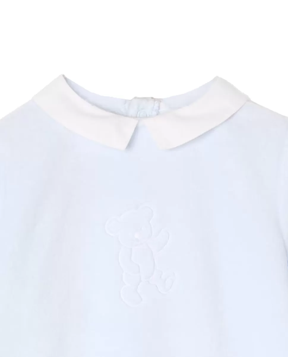 Acanthe Pyjamas | dors bien velours bleu col carré