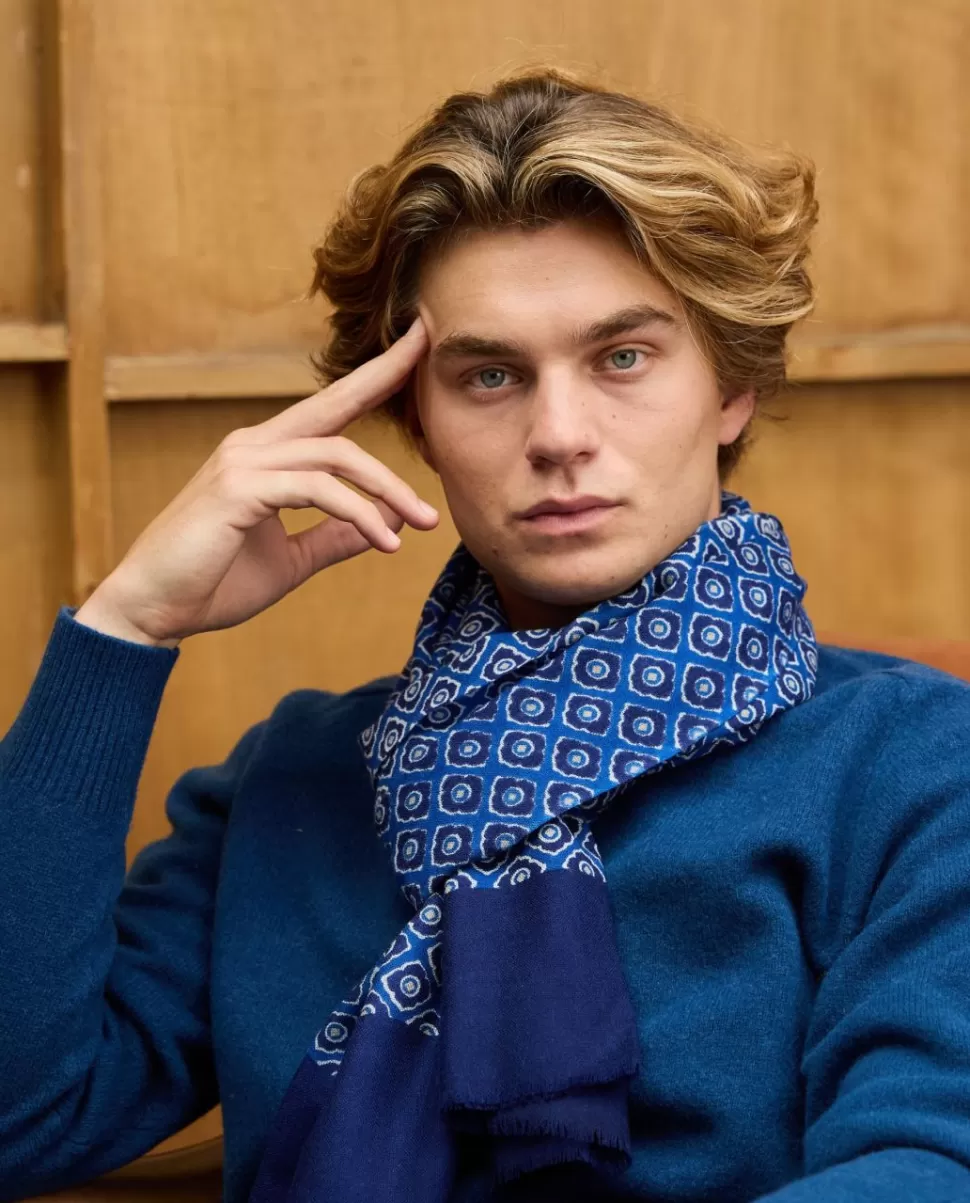 Homme Acanthe Echarpes | Echarpe en laine imprimé cravate