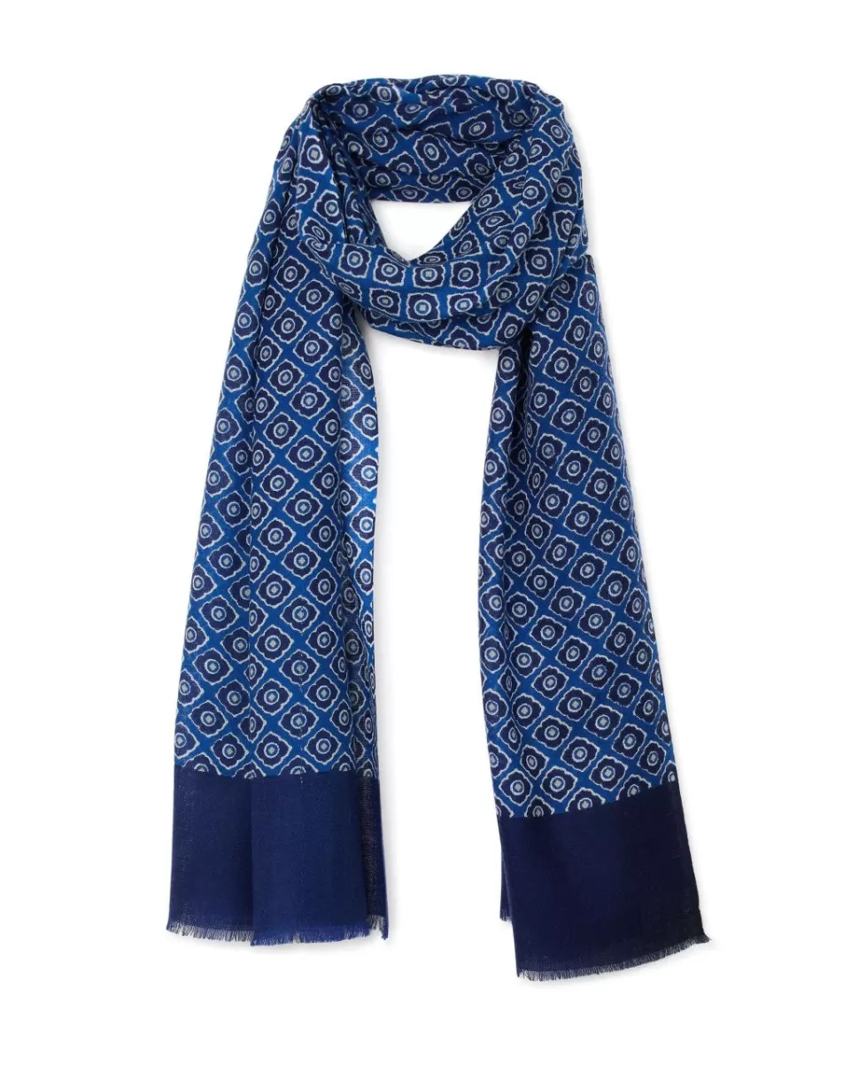 echarpe_en_laine_imprim_cravate_2.webp Homme Acanthe Echarpes | Echarpe en laine imprimé cravate