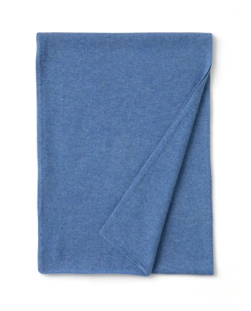 Femme Acanthe Echarpes & Tour De Cou | Echarpes | Echarpe longue bleu chiné 100% cachemire