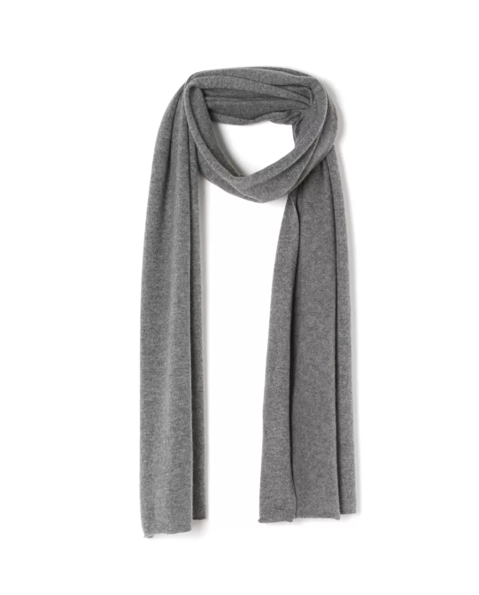 Femme Acanthe Echarpe | Echarpes & Tour De Cou | Echarpe longue gris moyen 100% cachemire