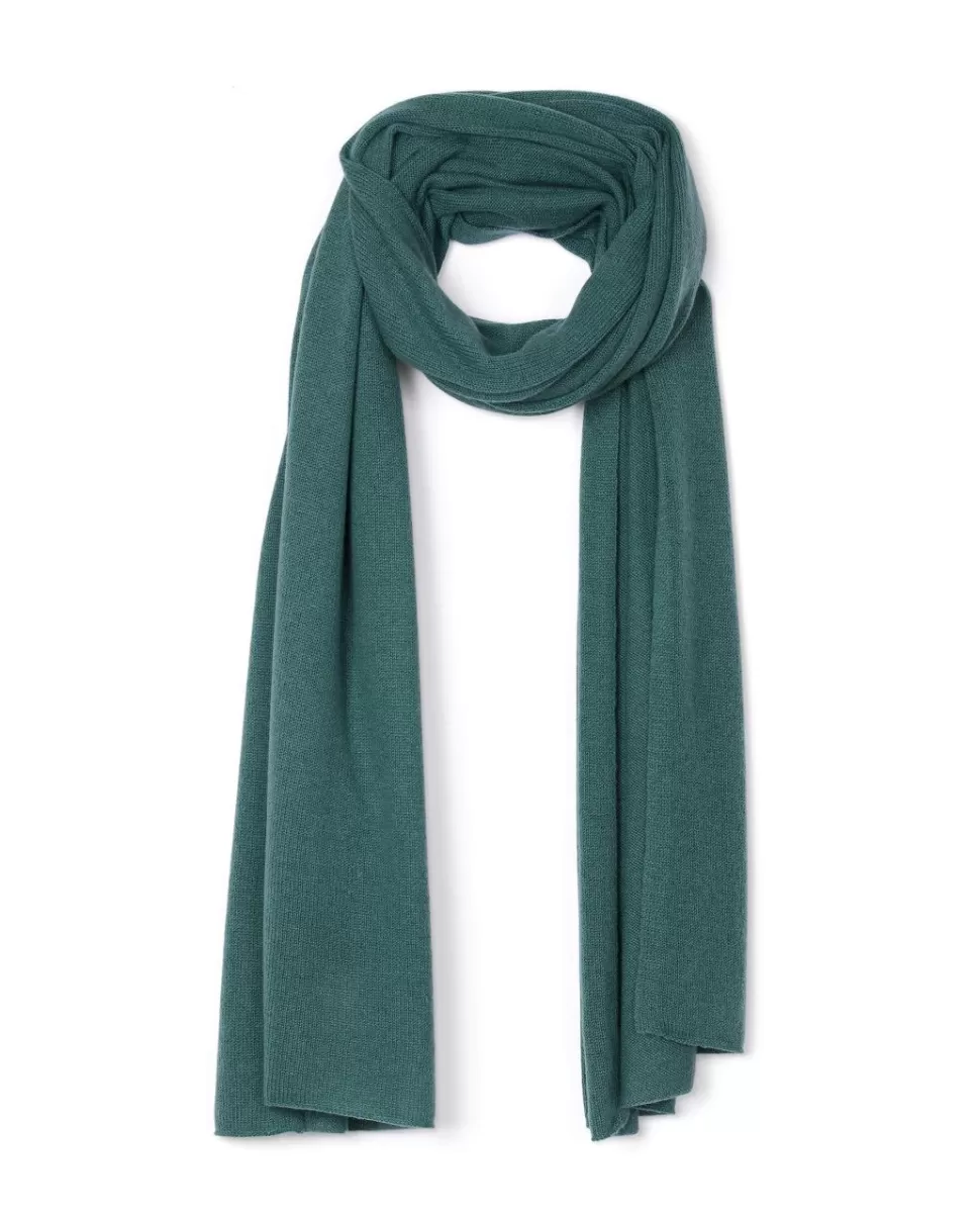 Femme Acanthe Echarpes & Tour De Cou | Echarpes | Echarpe longue vert grisé 100% cachemire