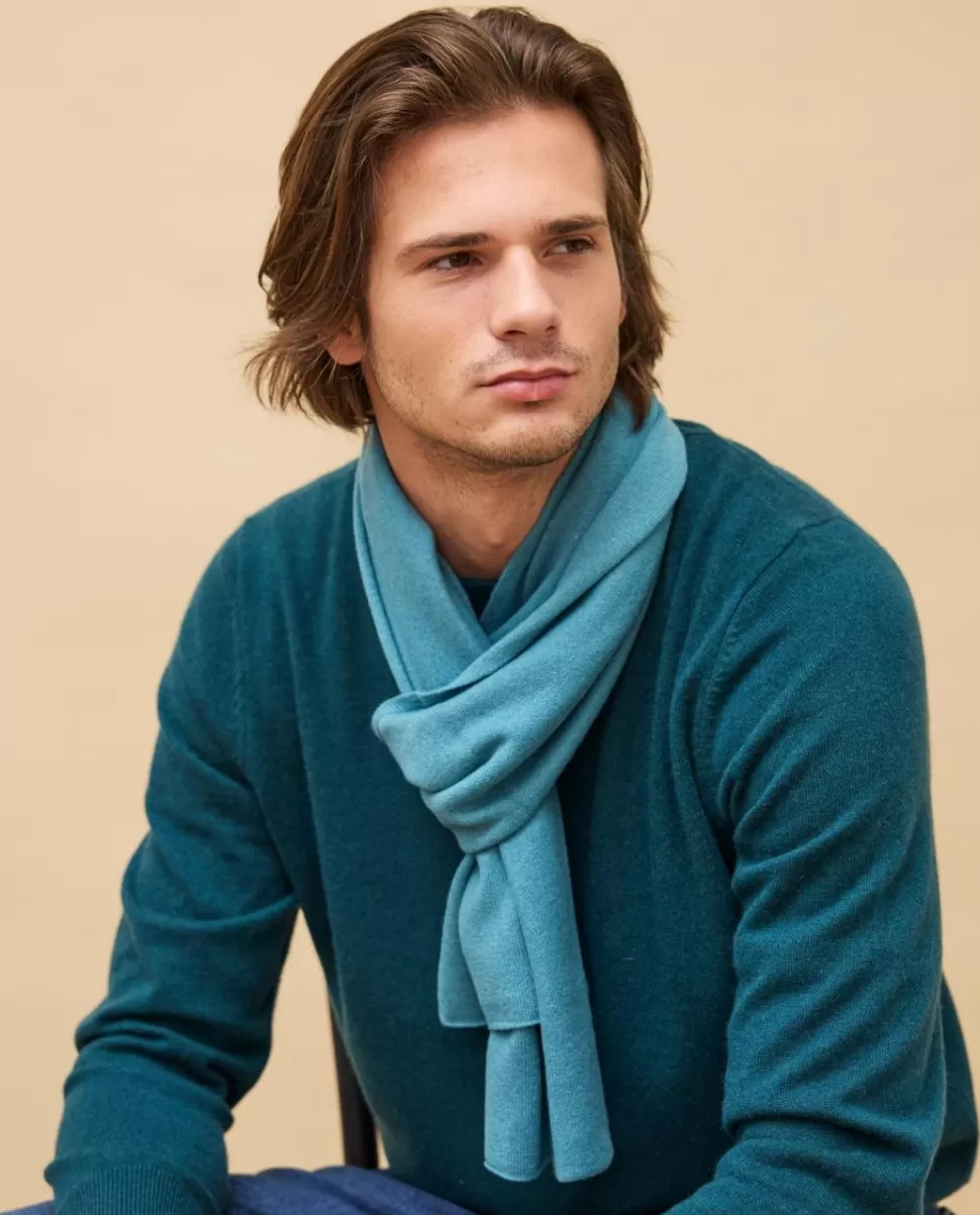 Homme Acanthe Echarpe | Echarpes | Echarpe vert grisé 100% cachemire
