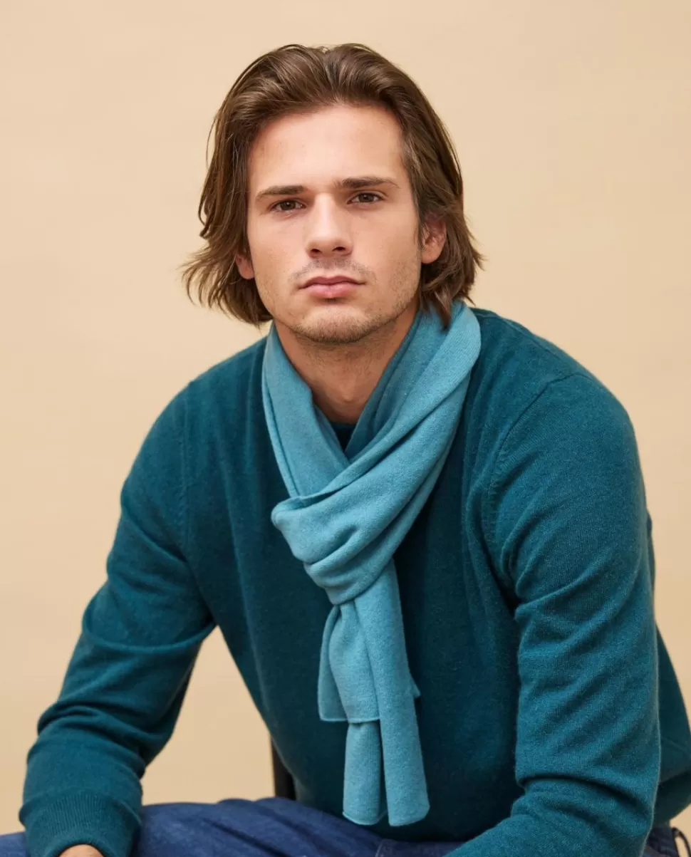 Homme Acanthe Echarpe | Echarpes | Echarpe vert grisé 100% cachemire