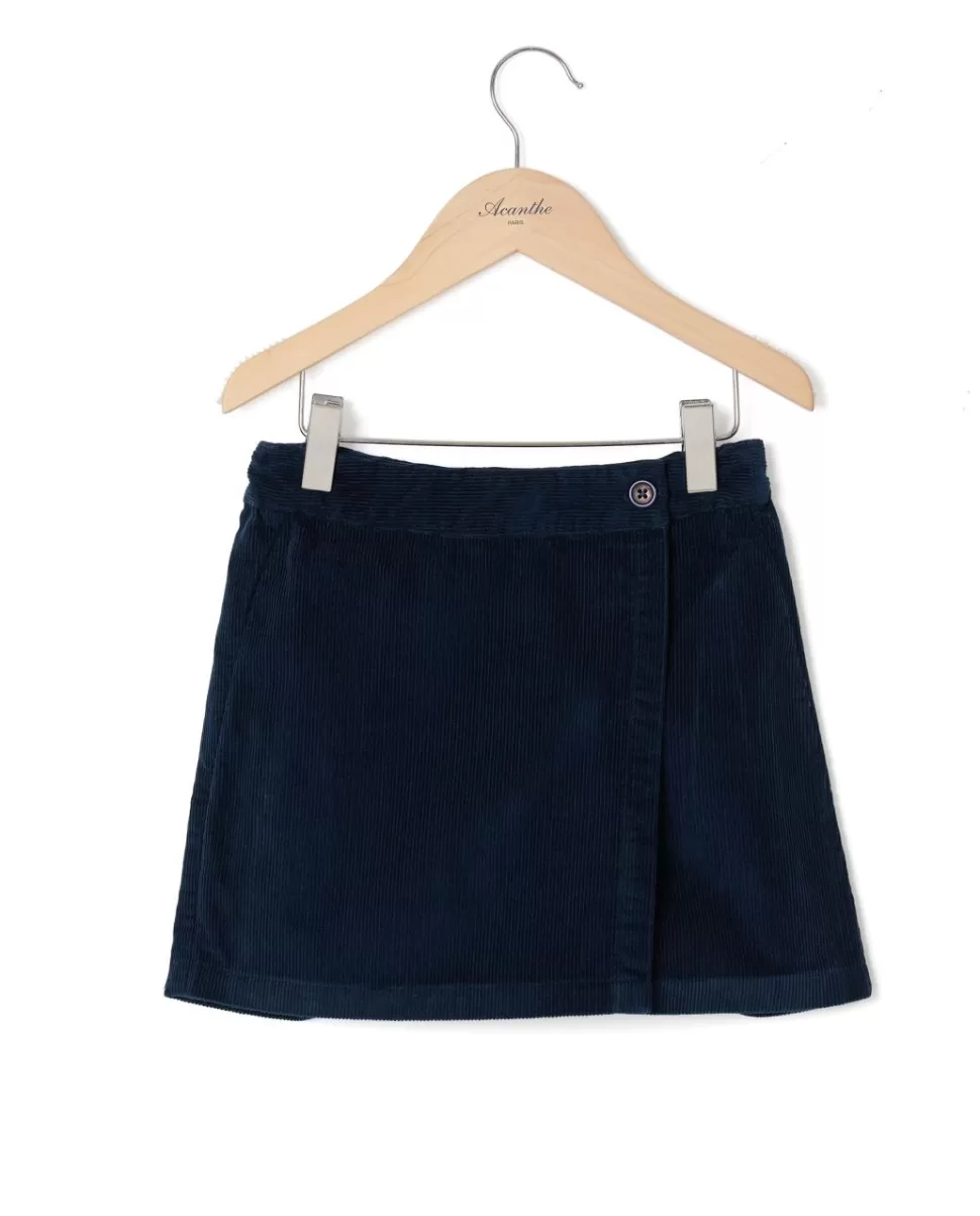 Enfant Acanthe Robes | Jupe short velours