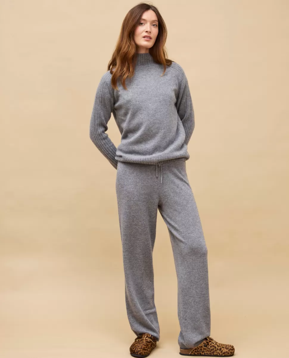 Femme Acanthe Robe & Pantalon | Robes & Pantalons | Pantalon gris moyen 100% cachemire