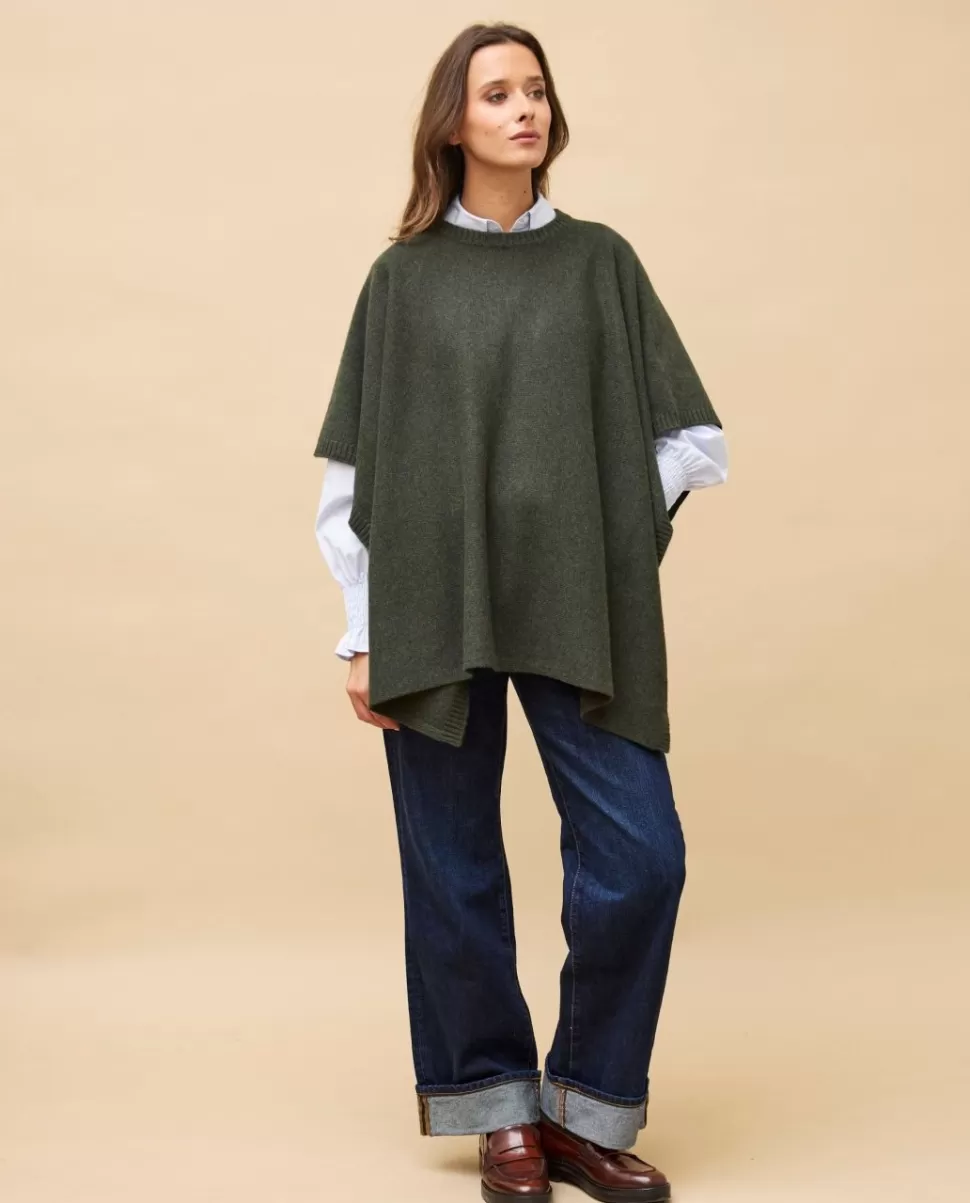 Femme Acanthe Poncho & Cape | Pulls & Cardigans | Poncho col rond 100% cachemire