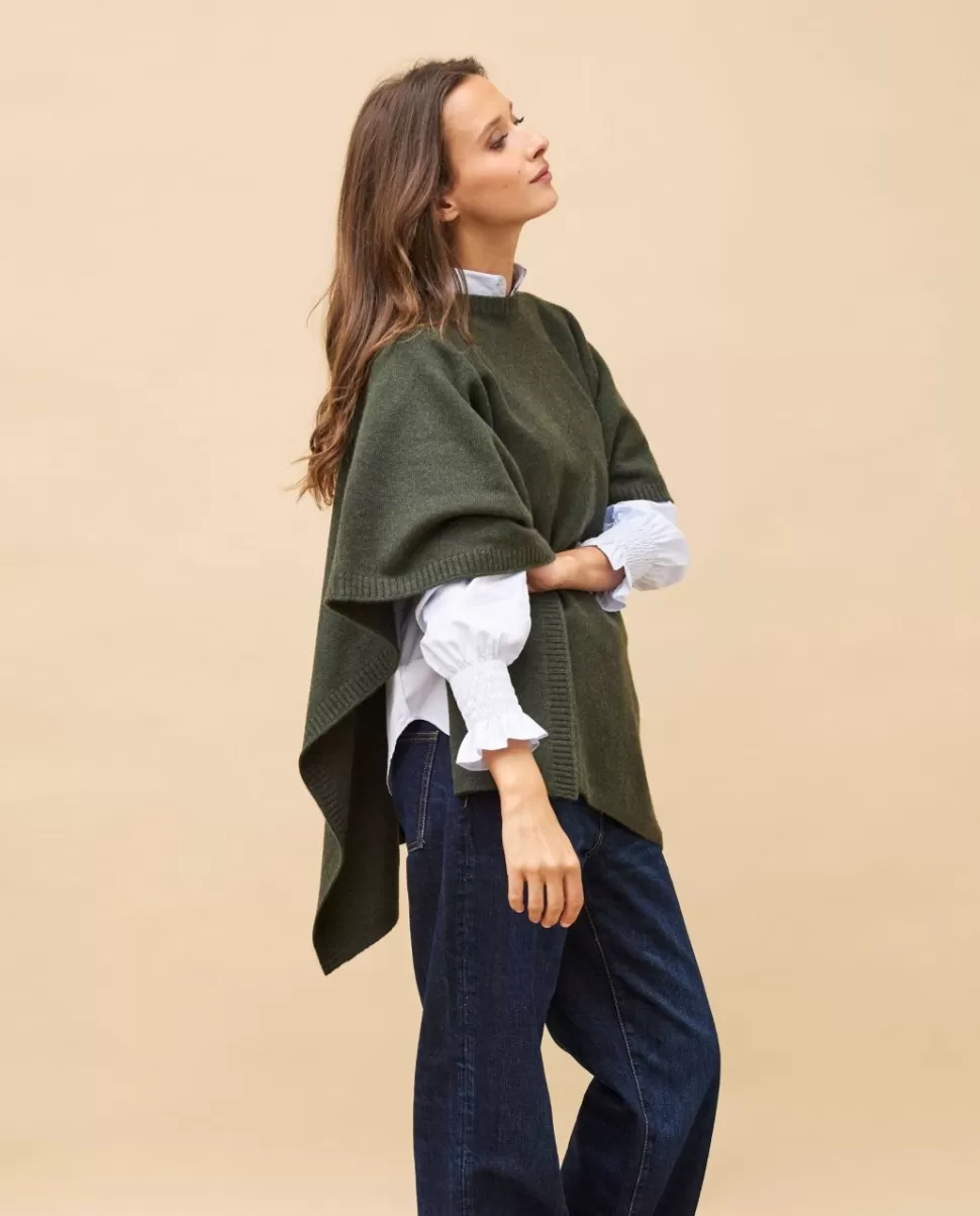 Femme Acanthe Poncho & Cape | Pulls & Cardigans | Poncho col rond 100% cachemire