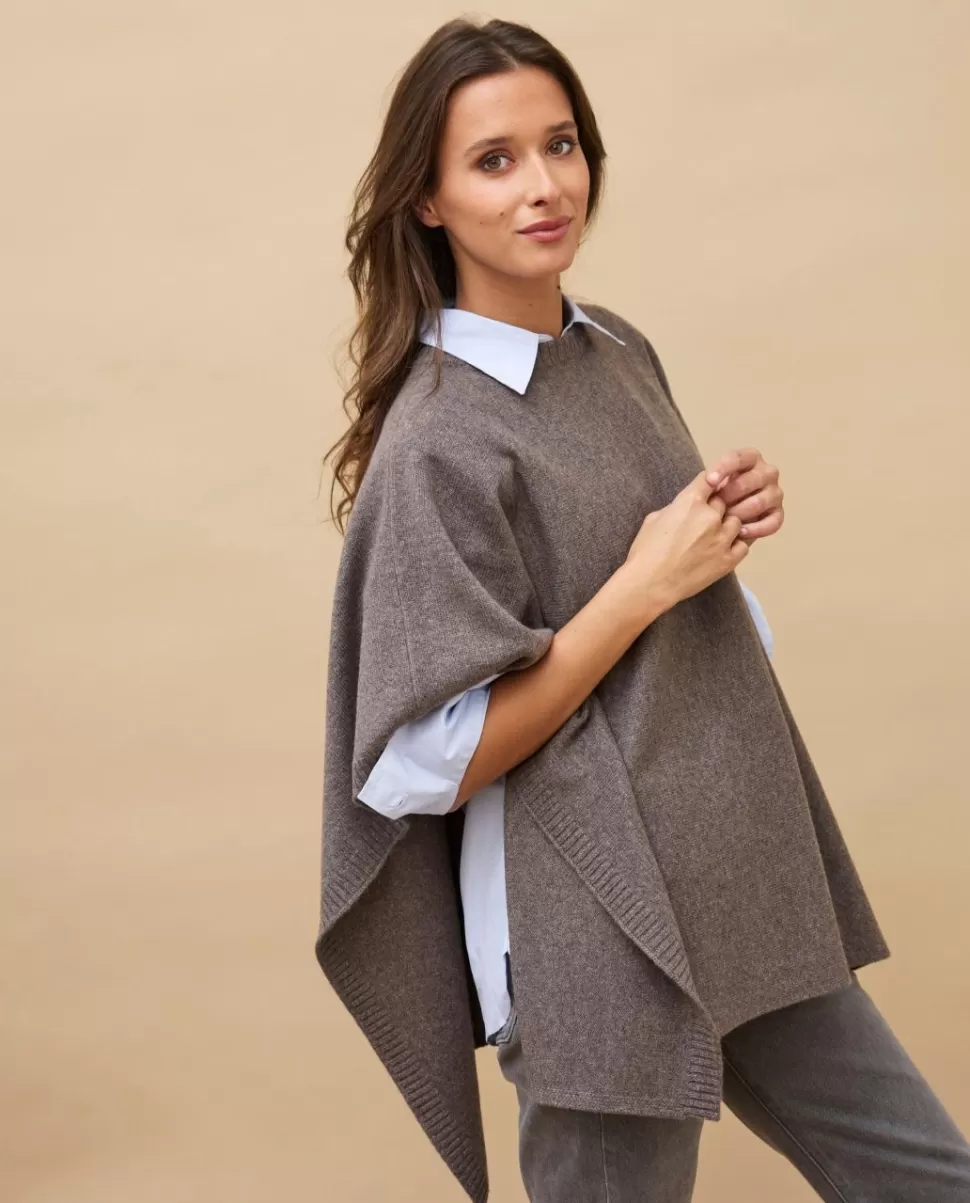 Femme Acanthe Poncho & Cape | Pulls & Cardigans | Poncho col rond 100% cachemire
