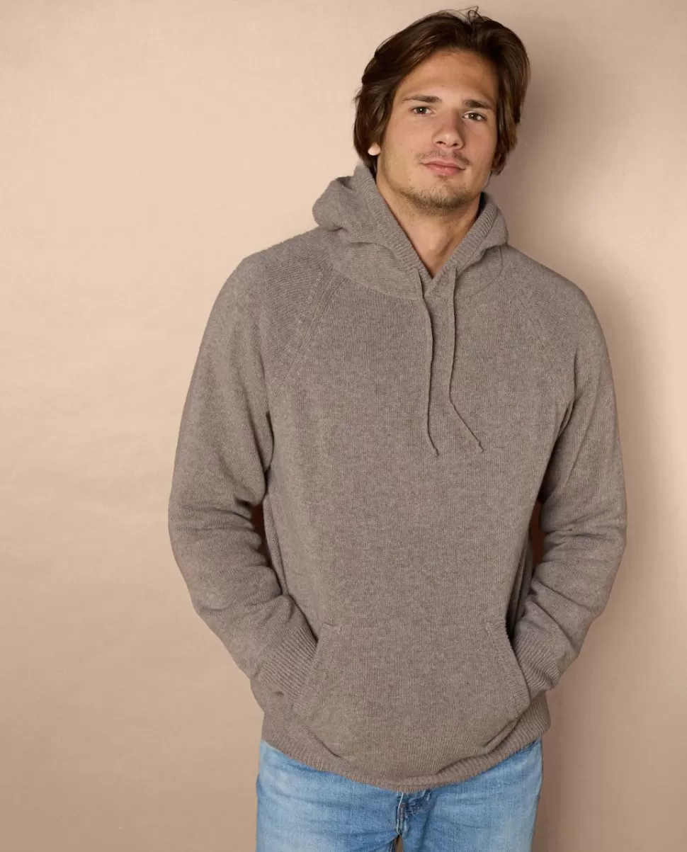 Homme Acanthe Pulls | Pull à capuche mérinos-cachemire
