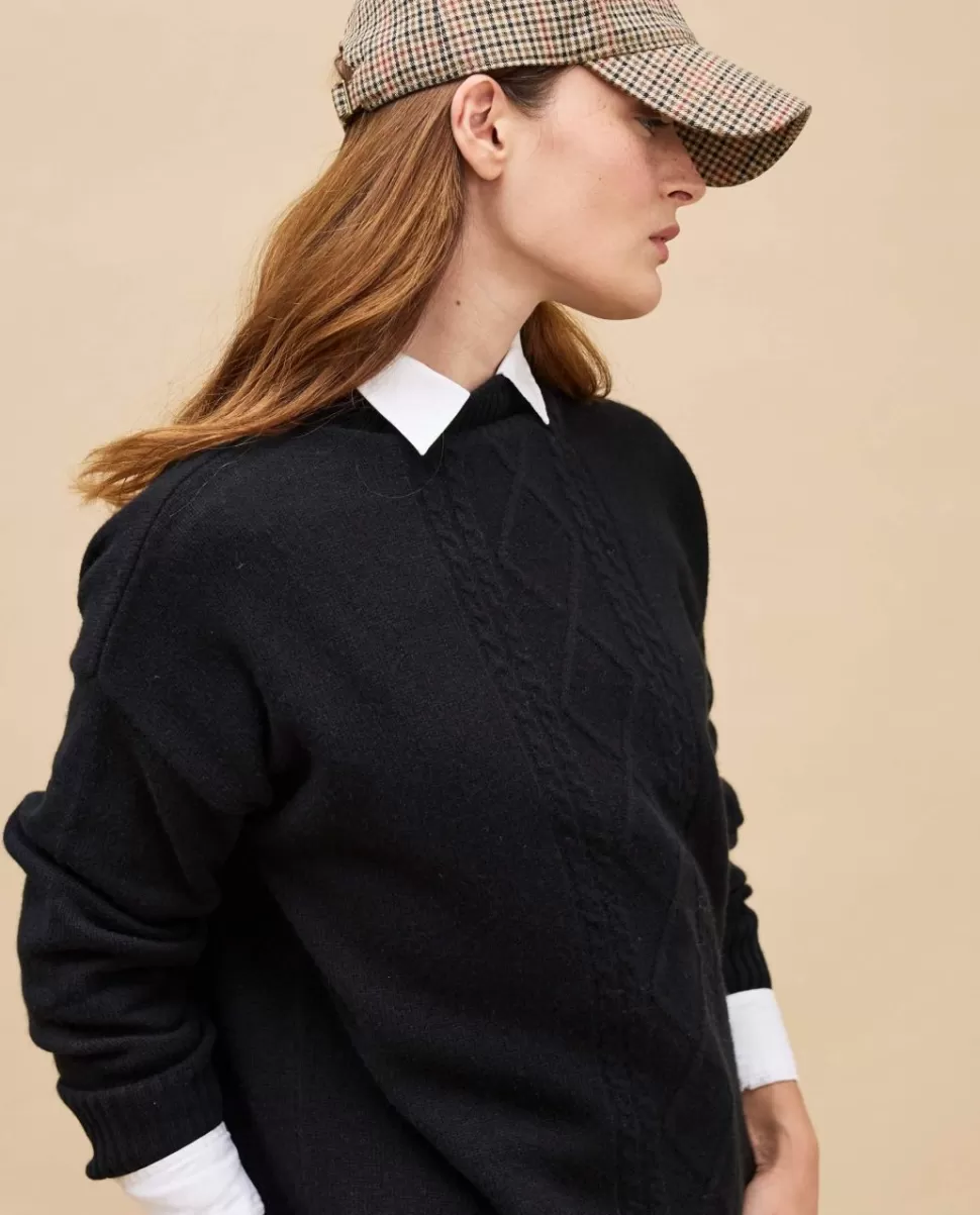 Femme Acanthe Col Roulé & Col Montant | Pulls & Cardigans | Pull col montant torsade 100% cachemire