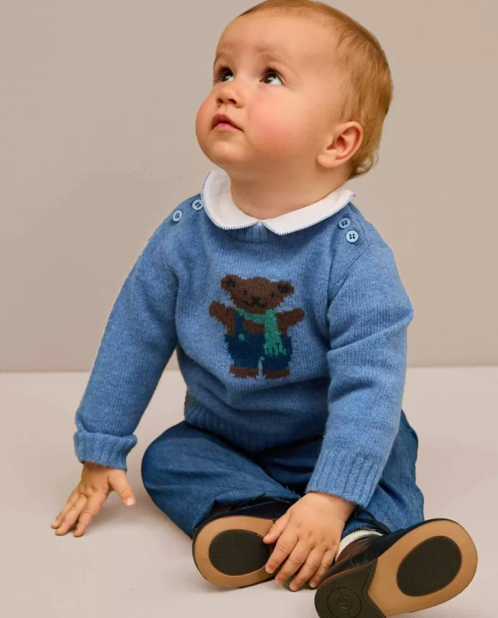 Acanthe Pulls & Cardigans | Pull col rond jacquard ourson 100% lambswool
