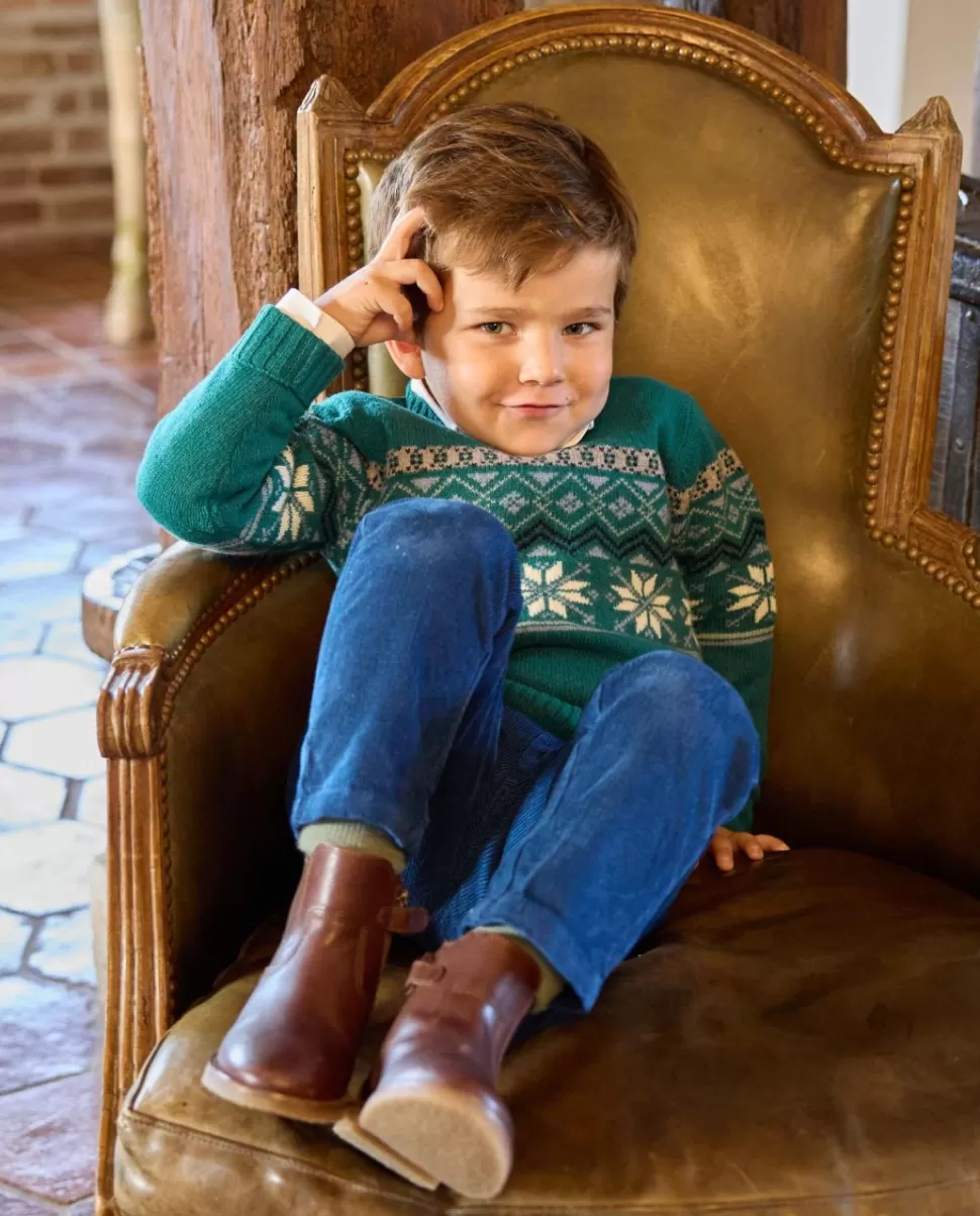 Enfant Acanthe Pulls & Sweats | Pull col rond jacquard 100% lambswool