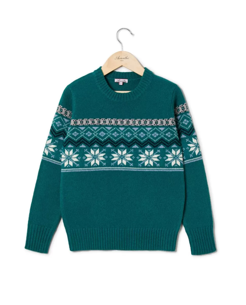 Enfant Acanthe Pulls & Sweats | Pull col rond jacquard 100% lambswool