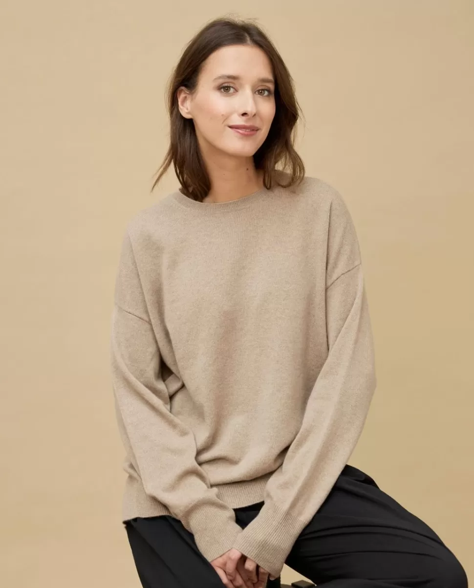 Femme Acanthe Col Rond | Pulls & Cardigans | Pull col rond loose 100% cachemire