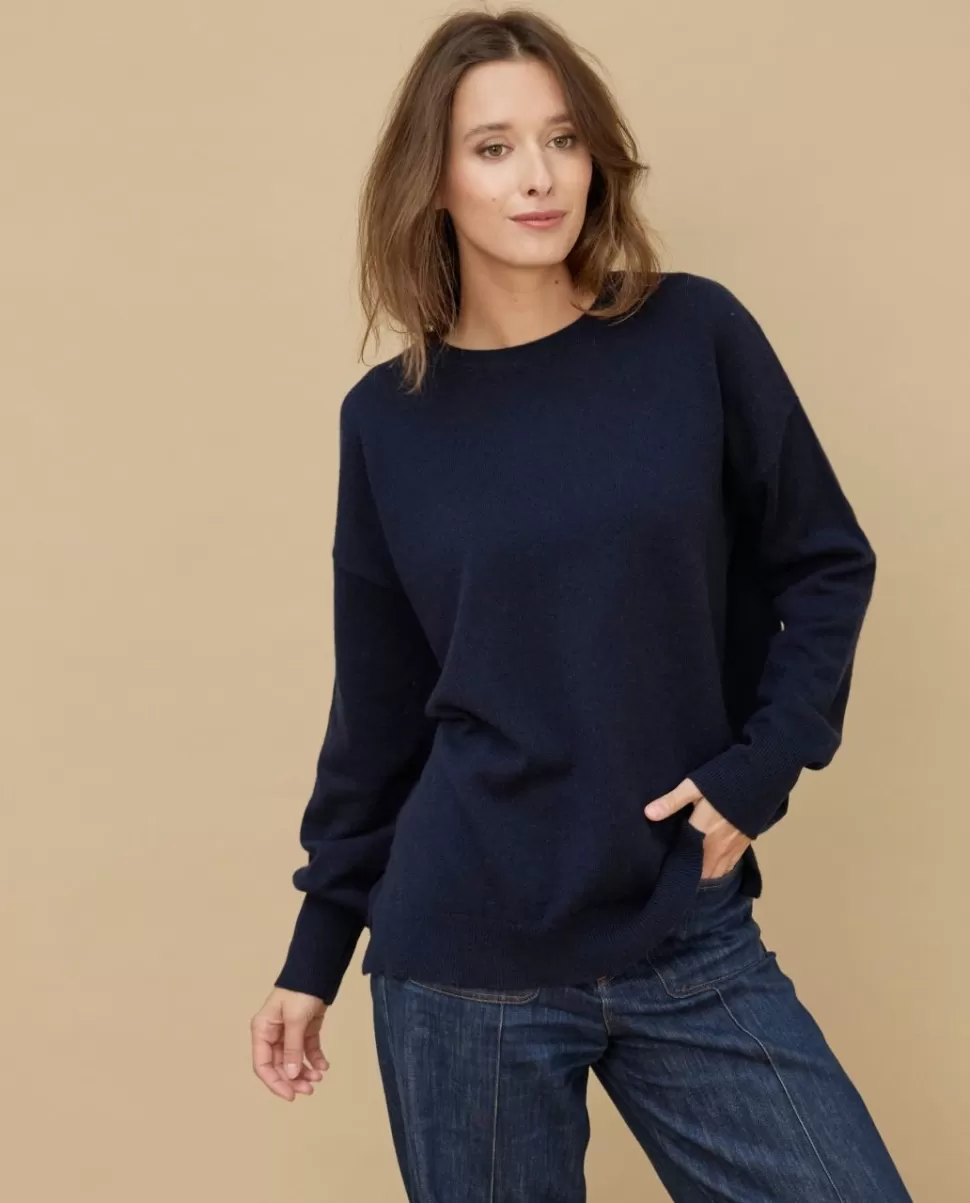 Femme Acanthe Col Rond | Pulls & Cardigans | Pull col rond loose 100% cachemire