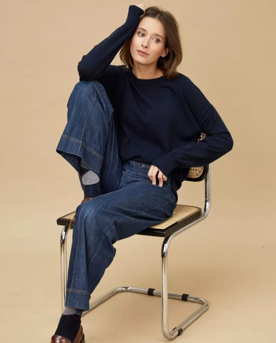 Femme Acanthe Col Rond | Pulls & Cardigans | Pull col rond loose 100% cachemire