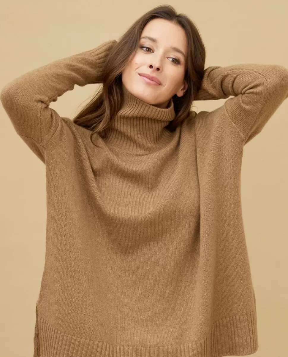 Femme Acanthe Col Roulé & Col Montant | Pulls & Cardigans | Pull col roulé ample 100% cachemire