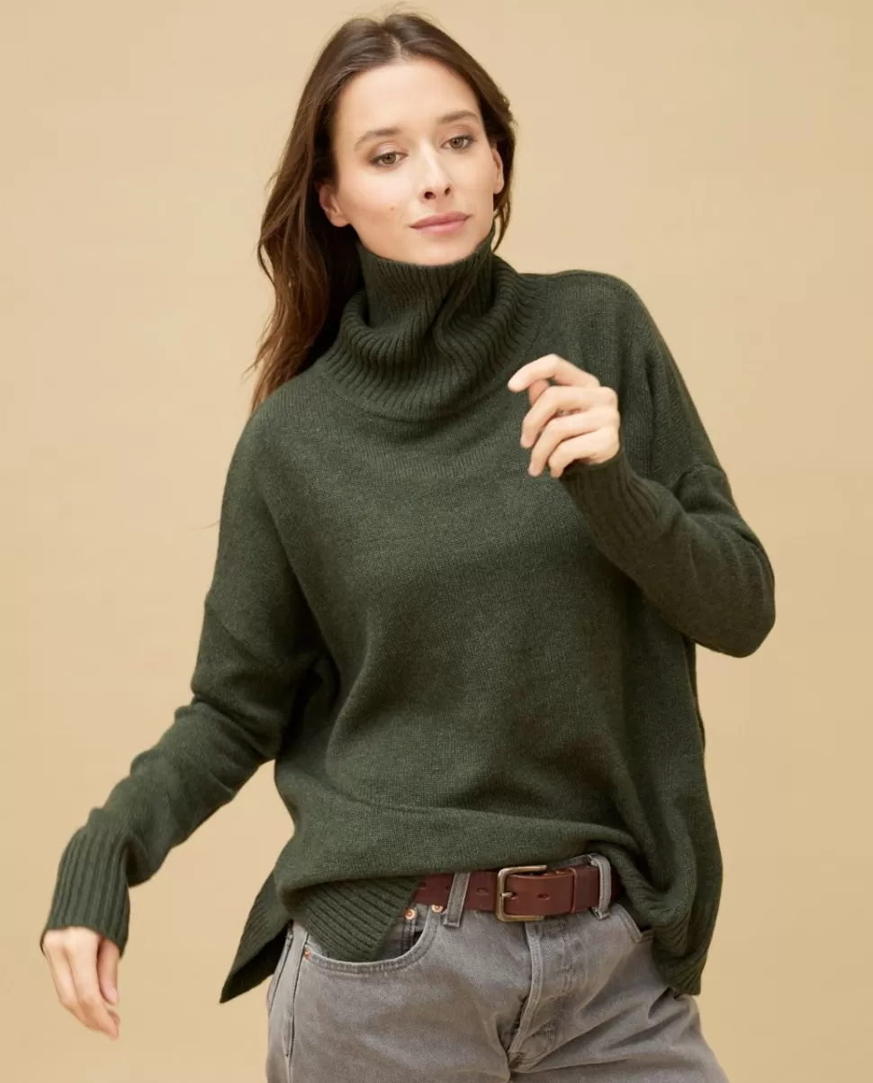 Femme Acanthe Col Roulé & Col Montant | Pulls & Cardigans | Pull col roulé ample 100% cachemire