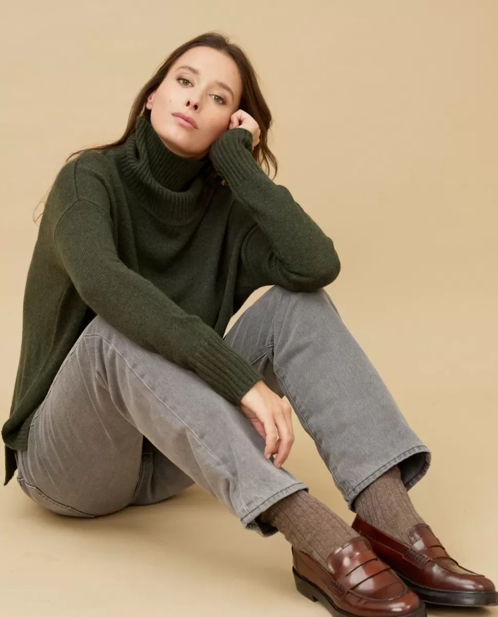 Femme Acanthe Col Roulé & Col Montant | Pulls & Cardigans | Pull col roulé ample 100% cachemire