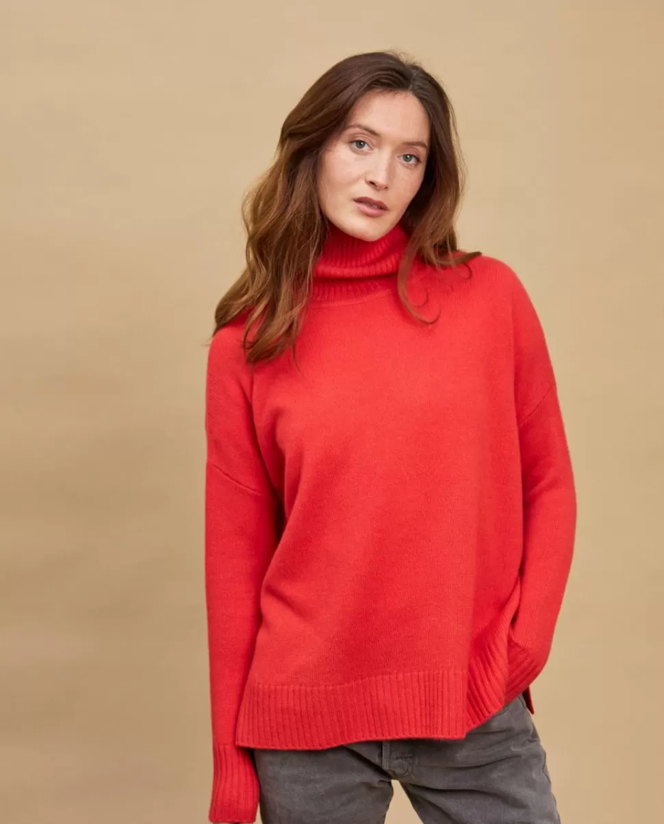 Femme Acanthe Col Roulé & Col Montant | Pulls & Cardigans | Pull col roulé ample 100% cachemire