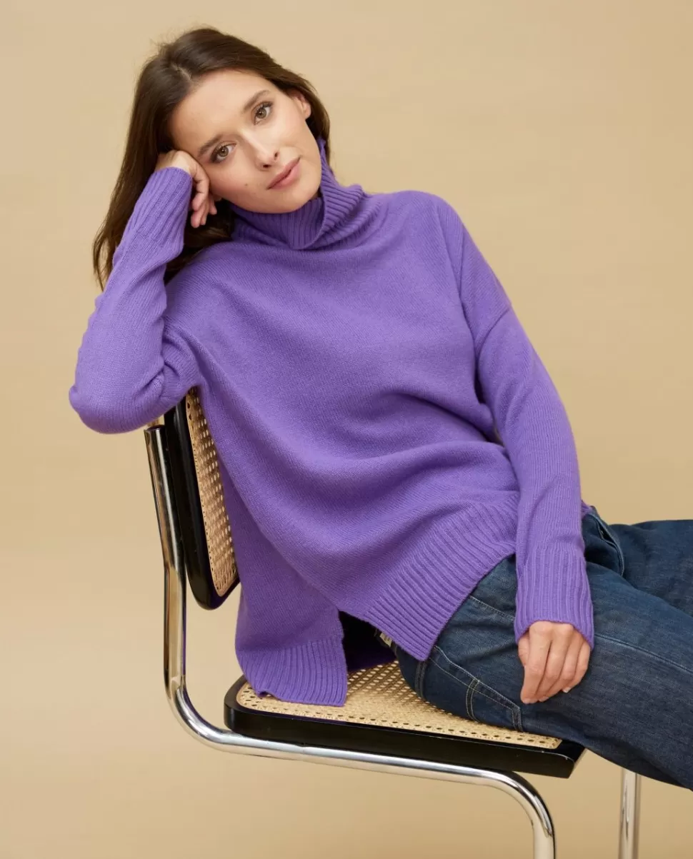 Femme Acanthe Col Roulé & Col Montant | Pulls & Cardigans | Pull col roulé ample 100% cachemire