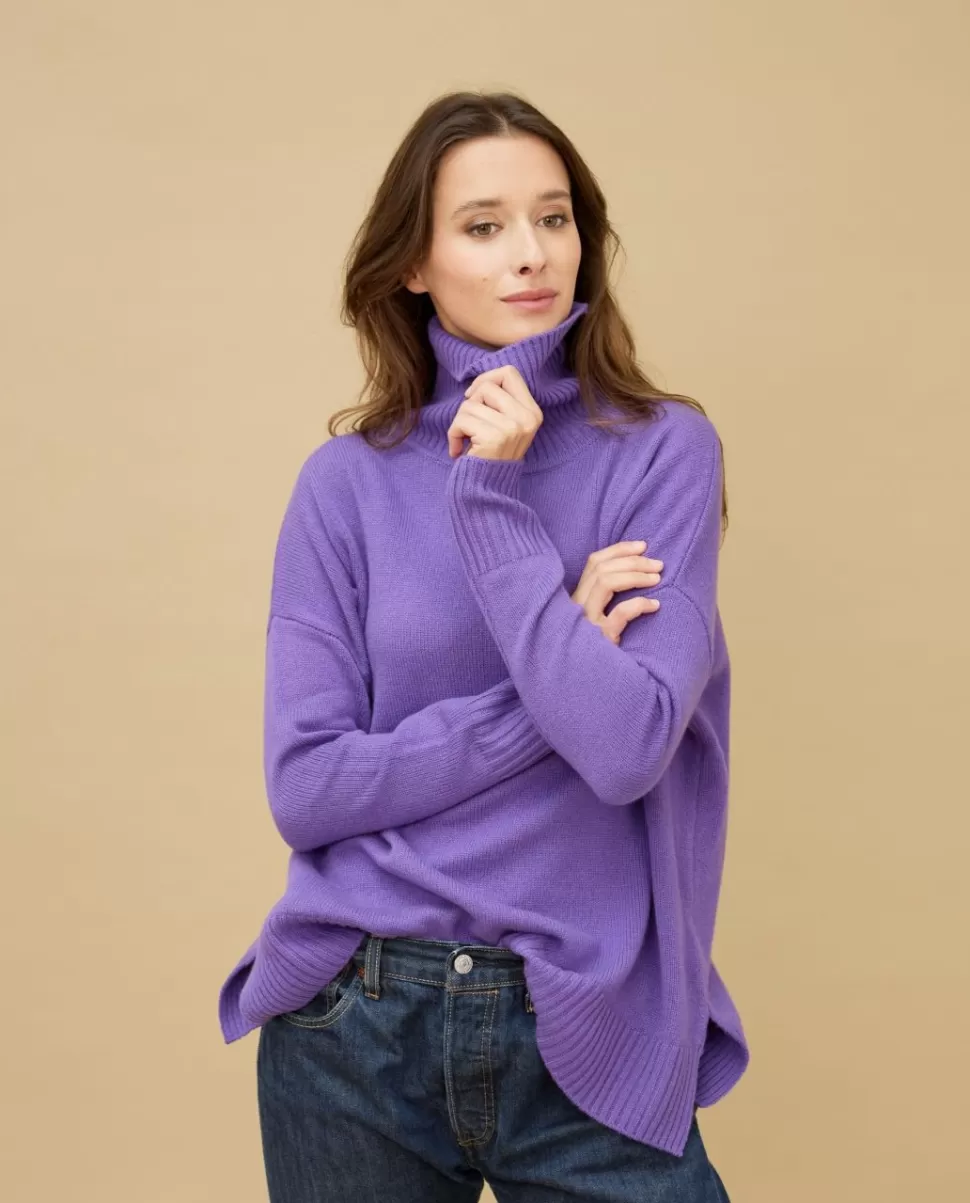 Femme Acanthe Col Roulé & Col Montant | Pulls & Cardigans | Pull col roulé ample 100% cachemire