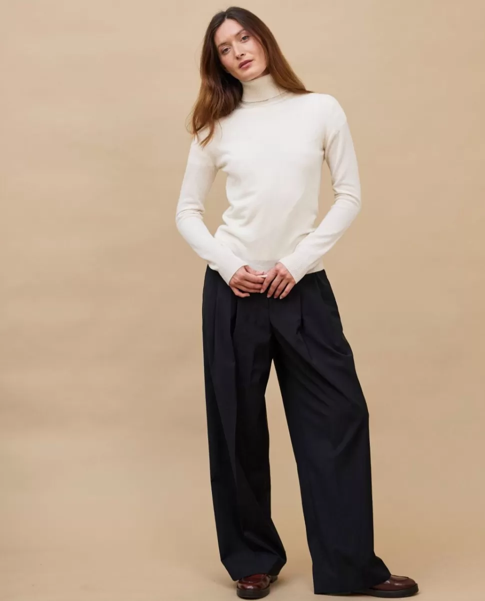 Femme Acanthe Col Roulé & Col Montant | Pulls & Cardigans | Pull col roulé écru100% cachemire