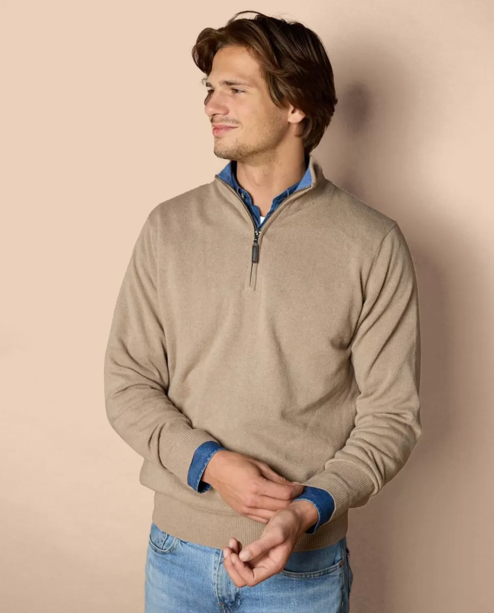Homme Acanthe Pull Zippé | Pulls | Pull col zippé 100% cachemire