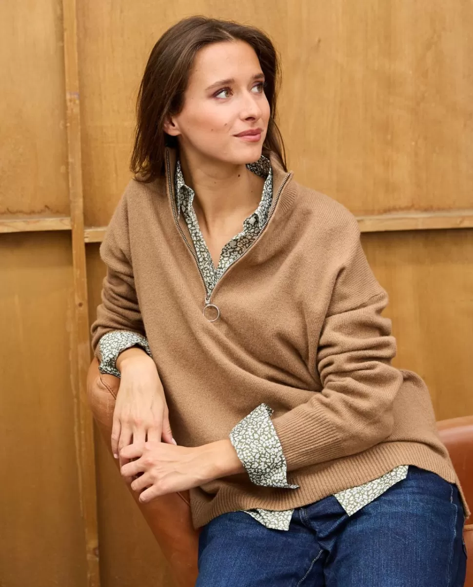 Femme Acanthe Pulls & Cardigans | Pull col zippé loose 100% lambswool