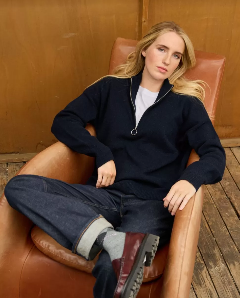 Femme Acanthe Pulls & Cardigans | Pull col zippé loose 100% lambswool