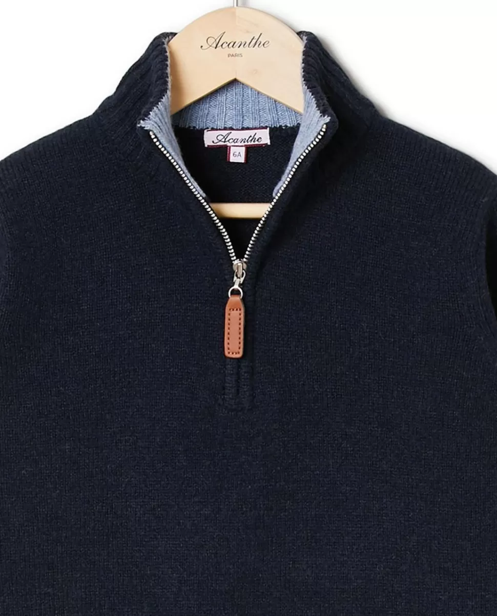 Enfant Acanthe Pulls & Sweats | Pull col zippé 100% lambswool